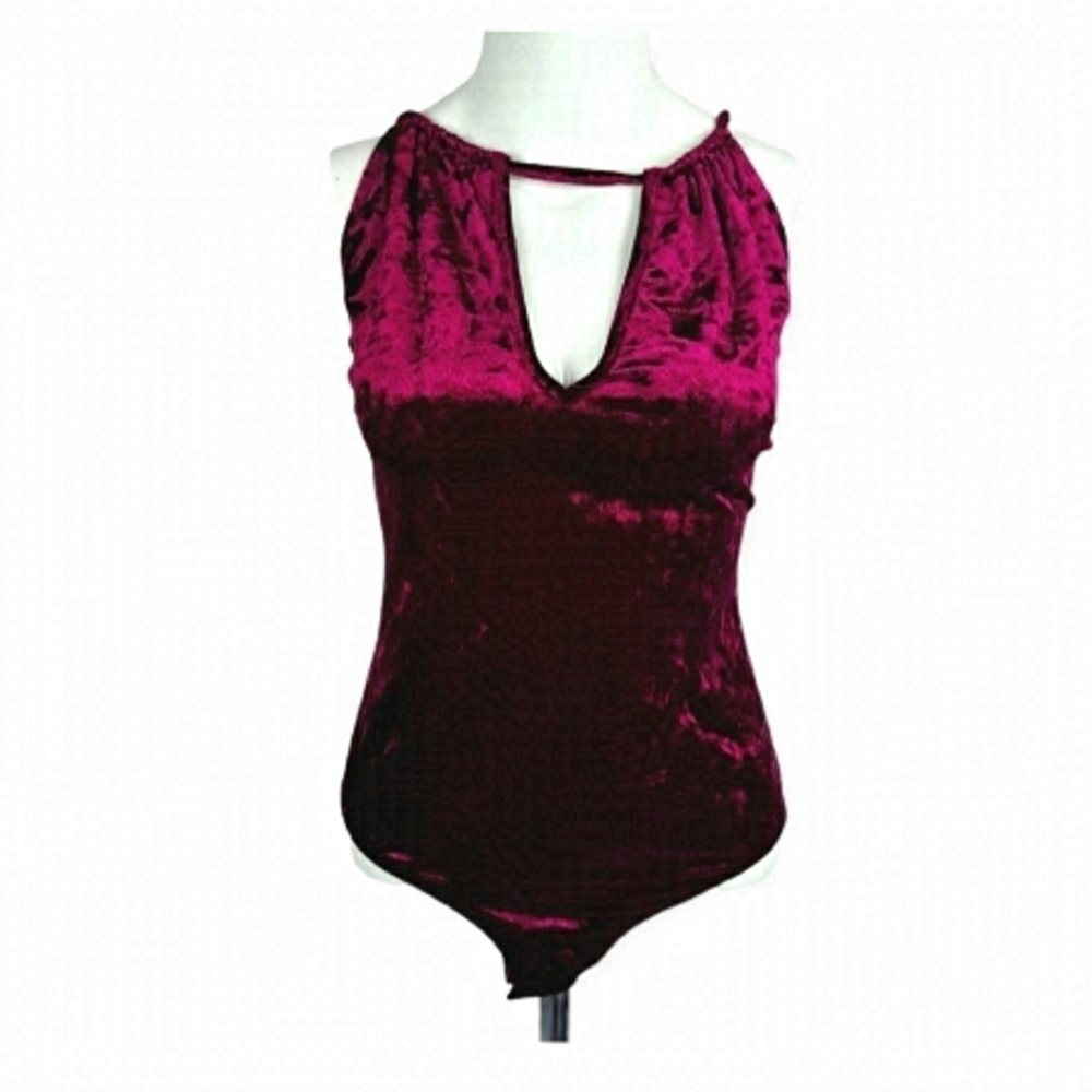 LULU'S Velvet Bodysuit